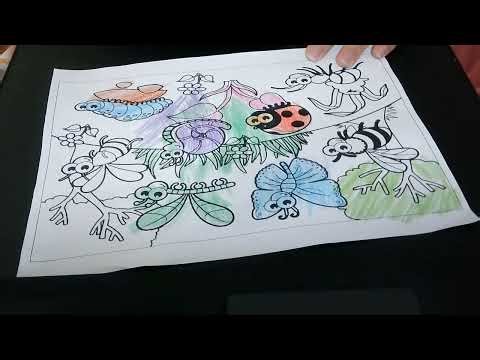 Instructions for coloring a spring flower garden. Futile The Grey Room Golden Palms