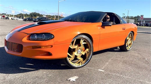 Dat_Chiko's 2002 Z28 Chevy Camaro LS on gold 24" Rucci