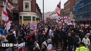 Heavy police presence at Dudley EDL march
