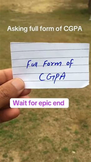 Mohsin Raza Life on Instagram: "What is full form of CGPA?? #viralreels #trend #foryou #instagram #views"
