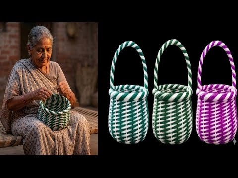 Don't Throw Away Useless Polythene Bags - Turn Them In To Stunning Basket, No Knitting No Stitching