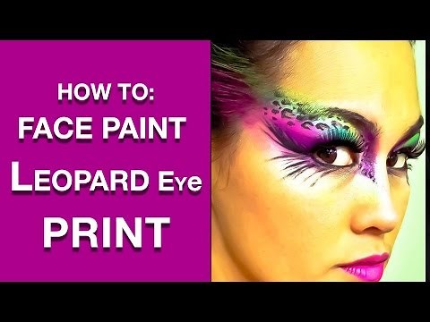Leopard Print Eyes Face Paint Makeup Tutorial