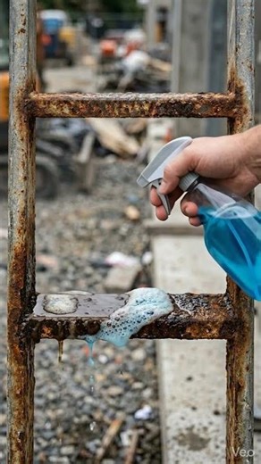 Rusty Ladder Rung Restoration, 9 Second Satisfying Clean 🧼✨
