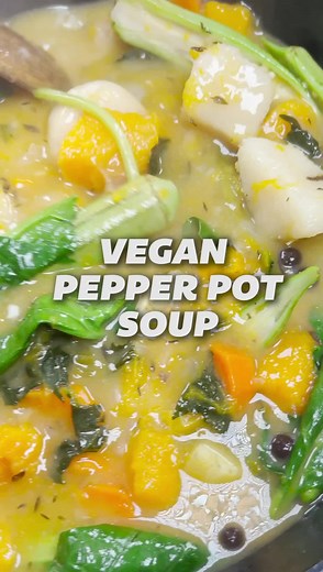 Vegan pepper pot soup 😍😍 recipe taken from our BRAND NEW vegan book NATURAL FLAVA released this Thursday 🥳 • 📚 Pre order via Amazon or book retailer get on release day! | Original Flava