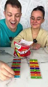 Skittles Color Line challenge! Be the first to complete the color line 🌈 #boardgames #games #shorts