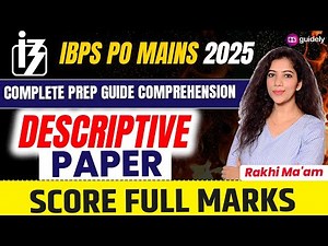 IBPS PO 2025 Descriptive Paper Strategy | Score Full Marks 💯 | Complete Guide By Rakhi Ma'am