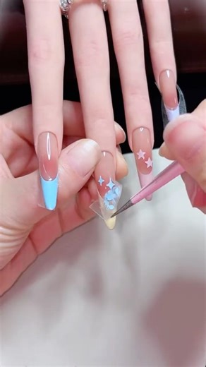 Feel tough painting French nails