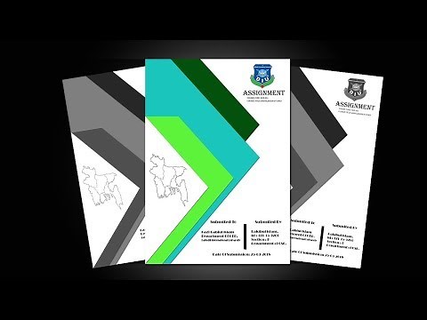 How to make a Professional Assignment Cover Page in Photoshop | photoshop Designing tutorial.