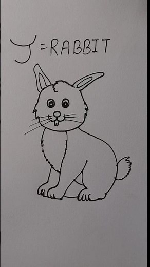 how to draw rabbit easy for beginner