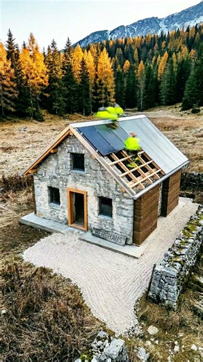 100% Off-Grid: The ultimate mountain vault. 🏔️🔋 #architecture #remodelingexperts #beforeandafter