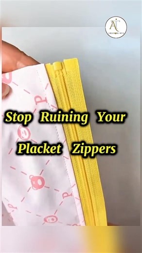 The Easiest Way to Sew a Placket Zipper