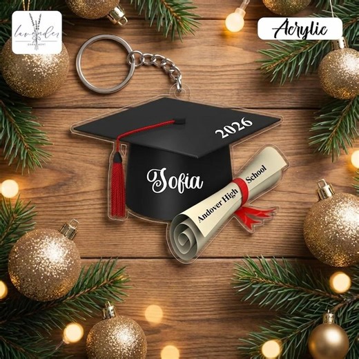Personalized Graduation Cap Keychain Class of 2026, Custom Name High School Senior Gift, University Grad Keepsake, Diploma Keyring - Etsy