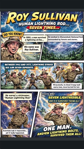 Roy Sullivan: Human Lightning Rod...Seven Times... The Man Struck by Lightning.