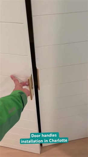 Door handles installation in Charlotte/ custom door #doorhardware #doorhandles #maxhandypro #emtek