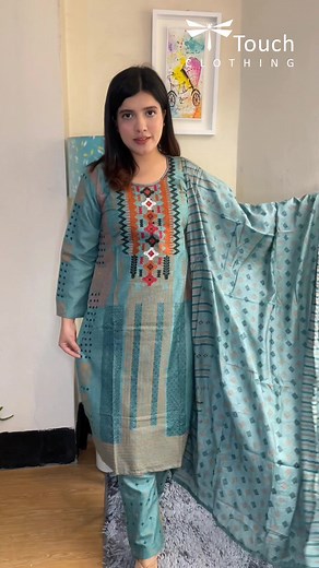 80K views · 922 reactions | Every stitch tells a story of culture and charm ❤️ Bust: 38-44 Sleeve: 20 Length: 45 Pant Length: 37 Fabric: Cotton (3 Piece set) Design code: TT10198 #vitalshorts #trendingreelsvideo #luxury #outfitoftheday #fashion #hangout #traditional #threepiecesuit #salwarkameez #everydaylook #dress | TTouch Clothing | Facebook