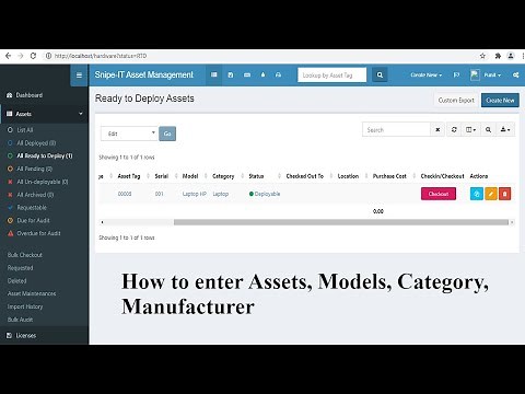 SNIPE-IT Create Assets, Models, Category, Manufacturer || Snipe IT Asset Management