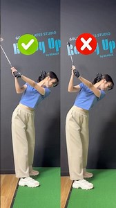 ✅トップで左手甲が折れる（背屈）とフェースが開いてスライスが出やすくなります、トップで左手甲は真っ直ぐ（掌屈）にしていきましょう！#ゴルフ初心者 #ゴルフレッスン #ゴルフスイング #ゴルフ女子
