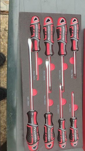 Sealey screwdriver set in foam