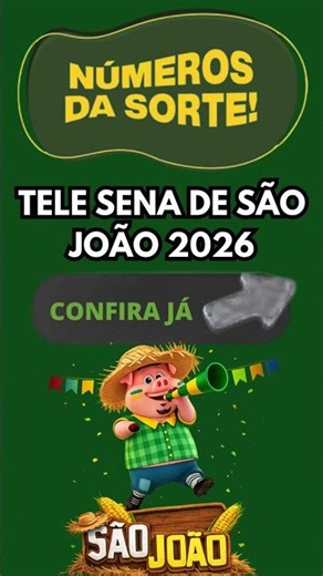 JUST RELEASED! 3RD LUCKY NUMBER TELE SENA DE SÃO JOÃO 2026 (2ND DRAW) #telesena #sbt