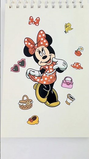 Diy Minnie Mousse Disney stickers books crafting kids #diy #disney #crafting #stickers #kids #books