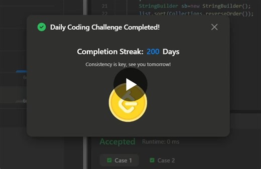 #leetcode #coding #200daysstreak #learningjourney #dsa #java #dsa #coding #consistency #learning #200days | Ajay Sahani