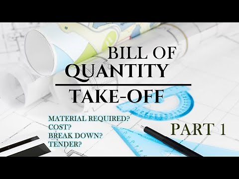 Introduction to BOQ and Take off, Part 1