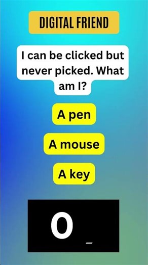 Digital Friend Riddle – Clicked But Never Picked 🖱️💻 #Shorts