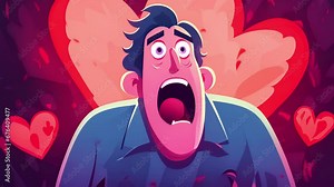 An animated character experiences a panic attack, depicted by their heart racing and feeling like its about to burst out of their chest. 2d animation