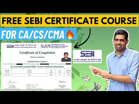 Free SEBI Certificate Course| SEBI Investor Certification Examination| NISM Certification course