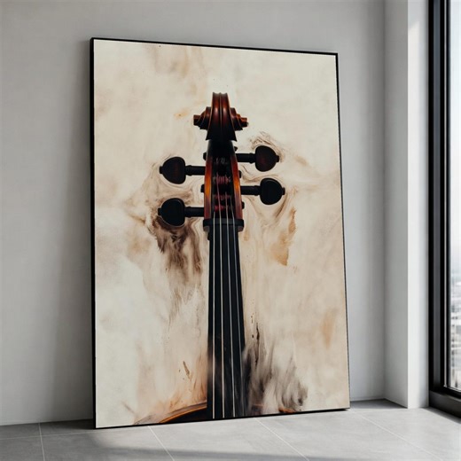 Classical Violin Scroll Canvas Wall Art, Musical Instrument Decor, Vintage String Art, Home Music Room Decoration, Ready to Canvas Print Art - Etsy