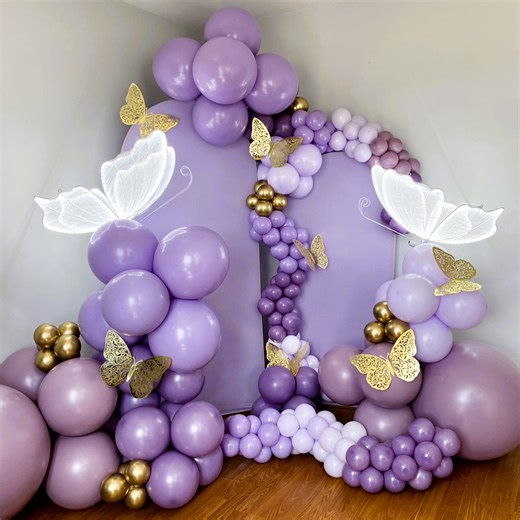 5.8K views · 22 reactions | Ignite the magic of your celebration with our enchanting DIY tutorial to crafting a charming butterfly-kissed lilac backdrop, perfect for any occasion. Watch the magic unfold in our video guide and transform your event into an unforgettable experience! 曆 ➡️ Shop Now! - https://bit.ly/3QNknRd | TableclothsFactory | Facebook