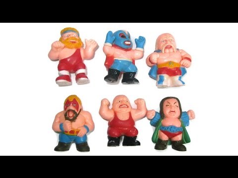 retro wwf wcw soma 1986 rubber wrestling figures from the 80's various shown