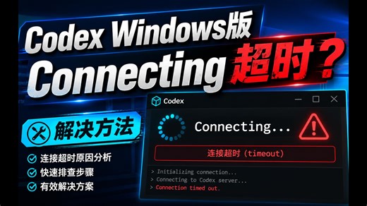 Codex Windows版 Connecting 超时解决方法