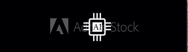 AI vectors, Artificial Intelligence Technology concept black and white icons, signs and symbols 2d animated video