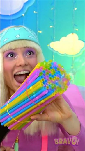 Made a Bubble Maker Using Only Straws 😳🫧