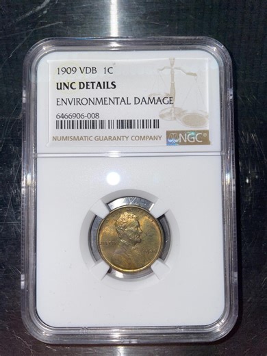 Uncirculated 1909 VDB Lincoln Wheat Cent Penny With Neon Green Toning - NGC Graded - Etsy
