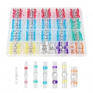 400PCS Solder Seal Wire Connectors, Heat Shrink Butt Connectors Solderstick Solder Stick Waterproof Wire Electrical Connector Kit for Marine Automotive Boat Truck Wire Joint (26-6 Gauge)