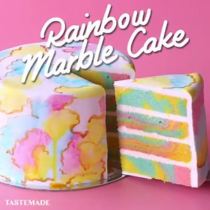 2.6M views · 5.4K reactions | How to make a rainbow marble cake for when you're feeling bougie AF. | Sugar Fix | Facebook