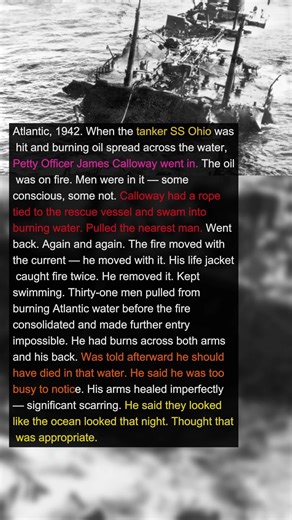 Sailor Rescued 31 Men From Burning Oil on the Water After a Torpedoing | Military History Talks