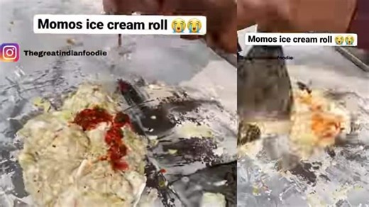 Bhagwaan, hai kahan re tu!: Momo Ice Cream Roll horrifies internet - WATCH!
