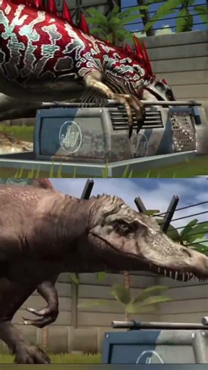 Indominus Rex Vs Spinosaurus Feeding animation | Jurassic world the game
