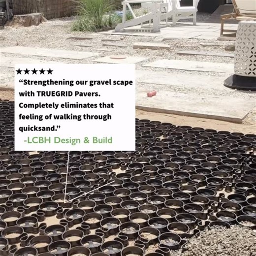 Truegrid Pavers on Instagram: "lcbhdesignbuild elevating this project with TRUEGRID Pavers 💯 Engineered stability meets beautiful, permeable gravel surfaces. Eliminates rutting, sinking, and that unsteady ‘quicksand’ feel — while maintaining full drainage and a clean, modern aesthetic. Strength. Performance. Style. All in one system.💪 #TRUEGRID #PermeablePaving #HardscapeExcellence #SustainableDesign"