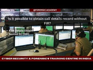 Can You Obtain Call Detail Records (CDR) Without FIR? | Forensic Academy