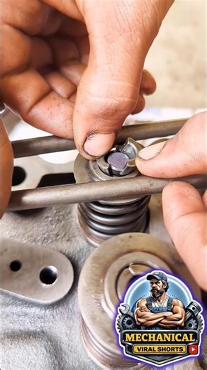 Valve Spring Lock Installation in 5 Seconds #shorts #engine #youtubeshorts #viral #mechanic #skills