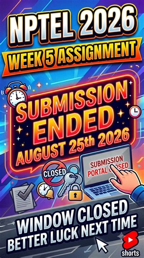 NPTEL 2026 Week 5 Assignment Answers & Final Submission Guide | Aug 25 | ⚠️ Submission Closes 25th