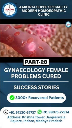 Gynaecology Female Problems Cured – Success Stories – Dr Arpit Chopra Jain – Part 28
