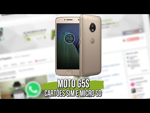 Moto G5S - Como colocar os Cartões Sim e MICRO SD