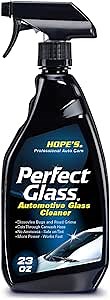 HOPE'S Perfect Glass Automotive Glass Cleaner - Streak-Free, Tint Safe Car Cleaner for Glass, Acrylic, Windows, Mirrors, Windshield - No-Residue - Removes Smudges, Road Grime - 23 Fl Oz, Pack of 1