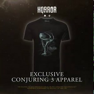 2.4K views · 88 reactions | New exclusive merch inspired by #TheConjuring​: The Devil Made Me Do It, is available now! Shop for new authentic designs and watch the movie in theaters and on HBO Max. Link to the eshop: https://www.wbhorrorcollection.com/wb-horror/film-titles/the-conjuring-3 | Warner Bros. Entertainment | Facebook