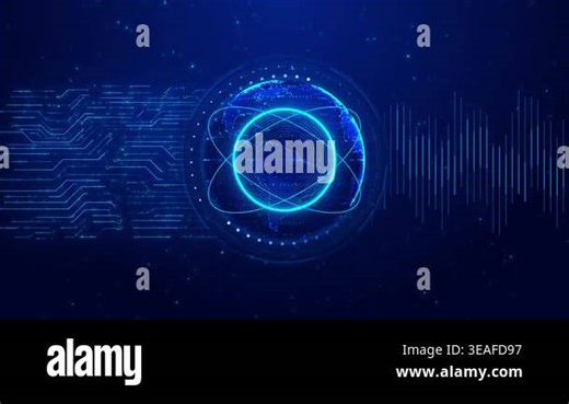 Abstract Network Background. Big data Flow Worldwide Global business technology, digital innovation, international business, global networking trade. finance technology education Technology network Stock Video Footage - Alamy